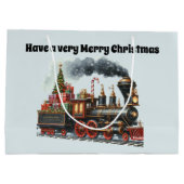 フェスティバルメリークリスマストレイン追加文字 ラージペーパーバッグ (裏面)