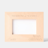 フェスティバルメリークリスマスパーソナライズされた、写真 レーザー彫刻フレーム (正面)