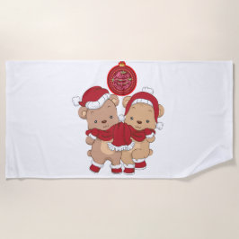フェスティバルメリークリスマスビーチタオル ビーチタオル