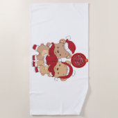 フェスティバルメリークリスマスビーチタオル ビーチタオル (正面)