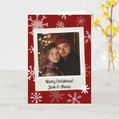 フェスティバルメリークリスマスフォトカード カード (黄色い花)