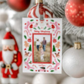 フェスティバルメリークリスマスフォトグリーティングカード 招待状