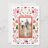 フェスティバルメリークリスマスフォトグリーティングカード 招待状 (正面)