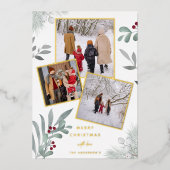 フェスティバルメリークリスマスフォトコラージュ 箔シーズンカード (正面)