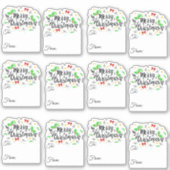 フェスティバルメリークリスマスプレゼントラベル シール (正面)