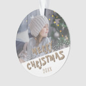 フェスティバルメリークリスマスホリデーキープサケ写真 オーナメント (正面)