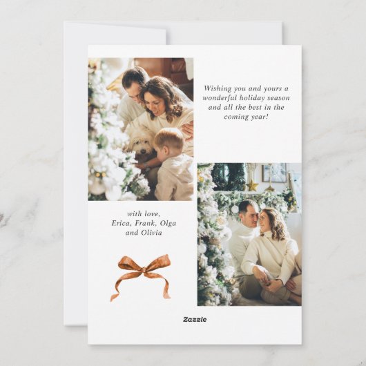 フェスティバルメリークリスマスボホリボン3写真 シーズンカード (裏面)