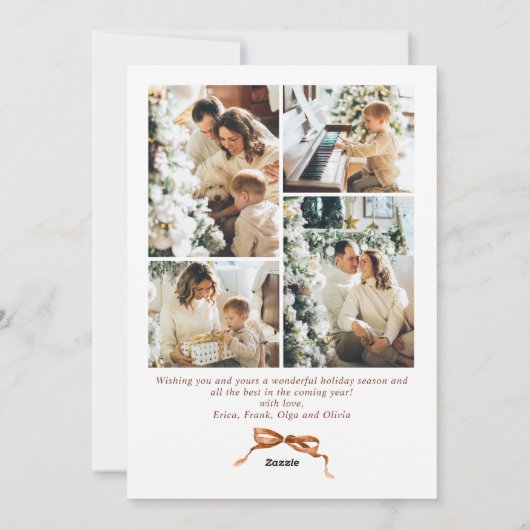 フェスティバルメリークリスマスボホリボン5写真 シーズンカード (裏面)