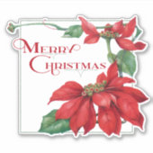 フェスティバルメリークリスマスポインセティアス シール (正面)