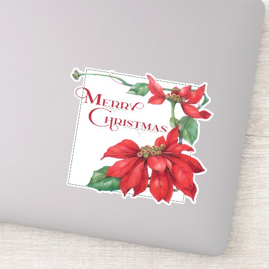 フェスティバルメリークリスマスポインセティアス シール (詳細)