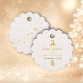フェスティバルメリークリスマスメッセージカード フェイバータグ