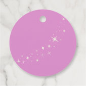 フェスティバルメリークリスマスライトパープルメッセージカード フェイバータグ (裏面)