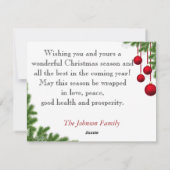 フェスティバルメリークリスマスワードグリーティングカード シーズンカード (裏面)