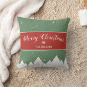 フェスティバルメリークリスマス姓スノーフレーク クッション (ブランケット)