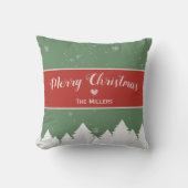 フェスティバルメリークリスマス姓スノーフレーク クッション (正面)