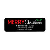 フェスティバルメリークリスマス差出人住所ラベル ラベル (正面)