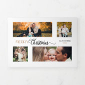 フェスティバルメリークリスマス書道マルチフォト 三つ折りクリスマスカード (カバー)