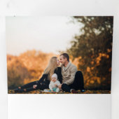 フェスティバルメリークリスマス書道マルチフォト 三つ折りクリスマスカード (内部最初)