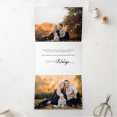 フェスティバルメリークリスマス書道マルチフォト 三つ折りクリスマスカード (内部)