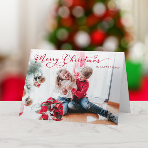 フェスティバルメリークリスマス書道写真 カード