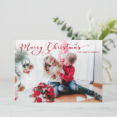 フェスティバルメリークリスマス書道写真 シーズンカード (スタンド正面)
