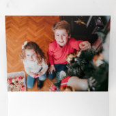 フェスティバルメリークリスマス書道写真 三つ折りクリスマスカード (内部最初)