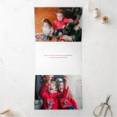 フェスティバルメリークリスマス書道写真 三つ折りクリスマスカード (内部)