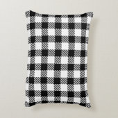 フェスティバルメリークリスマス白黒ギンガムプレイド アクセントクッション (裏面(縦))