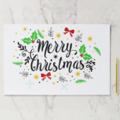 フェスティバルメリークリスマス紙ランチョンマット ペーパーパッド (インサイチュ)