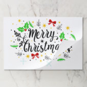 フェスティバルメリークリスマス紙ランチョンマット ペーパーパッド (折り畳み)