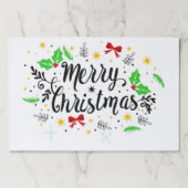 フェスティバルメリークリスマス紙ランチョンマット ペーパーパッド (正面)