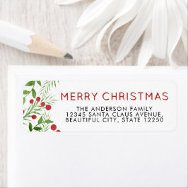 フェスティバルメリークリスマス葉ズベリーホリデイ ラベル