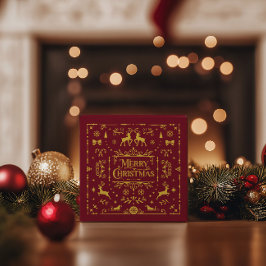 フェスティバルメリークリスマス赤クラシック フェイバーボックス