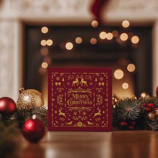 フェスティバルメリークリスマス赤クラシック フェイバーボックス