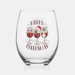 フェスティバルメリークリスマス飲みパーティー ステムなしワイングラス