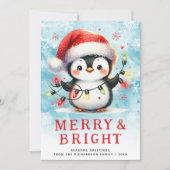 フェスティバルメリークリスマス&ブライトカワイペンギン シーズンカード (正面)