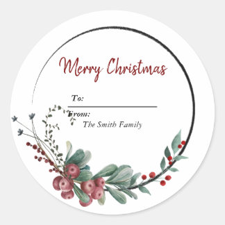 フェスティバルメリークリスマス ラウンドシール