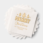 フェスティバルメリークリスマス#2社名 箔ナプキン (インサイチュ (積み重ね))