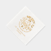 フェスティバルメリークリスマス#3社名 箔ナプキン (右)