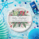 フェスティバルメリーパーソナライズされたクリスマスの装飾品 ペーパープレート (パーティー)