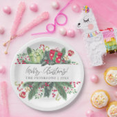 フェスティバルメリーパーソナライズされたクリスマスの装飾品 ペーパープレート (パーティー)