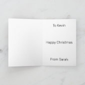 フェスティバルメリーパーソナライズされたクリスマスホースカード カード (内部)