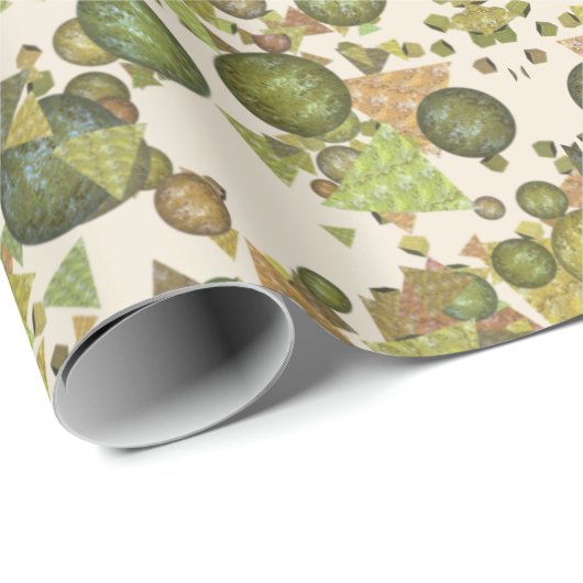 フェスティバルモダンの形とグリッター ラッピングペーパー (ロールコーナー)