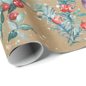 フェスティバルモダンウォーターカラースノーベリークラフト ラッピングペーパー (ロールコーナー)