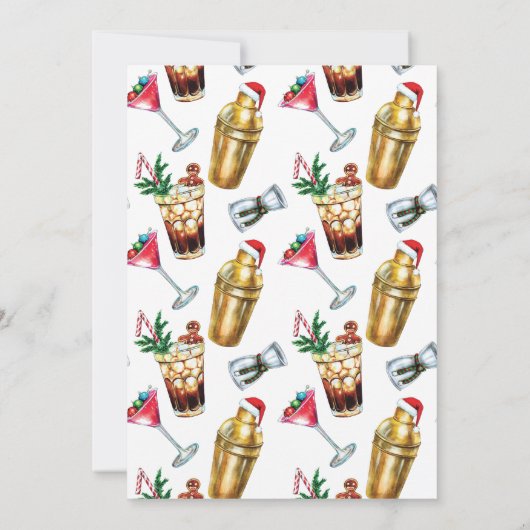 フェスティバルモダンクリスマスカクテルパーティー 招待状 (裏面)