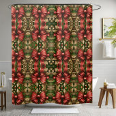 フェスティバルモダンクリスマスシャワーカーテン シャワーカーテン
