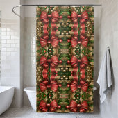 フェスティバルモダンクリスマスシャワーカーテン シャワーカーテン