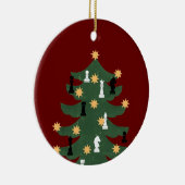 フェスティバルモダンクリスマスチェスツリー セラミックオーナメント (右)