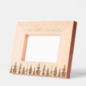 フェスティバルモダンクリスマスツリー初めてのクリスマス レーザー彫刻フレーム (左)