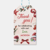 フェスティバルモダンクリスマス1日パーティー ギフトタグ (正面)